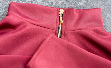 close up of a zipper