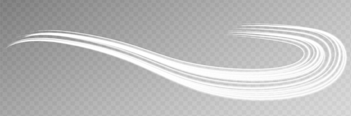 White glowing shiny lines effect vector background. Light glowing effect. Luminous white lines of speed.