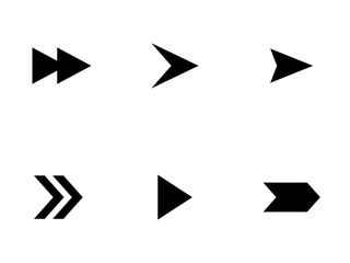 Arrows big black set icons. Arrow icon. Arrow vector collection. Arrow. Cursor. Modern simple arrows. Vector illustration