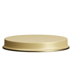 3d render of gold luxury circular podium product display element