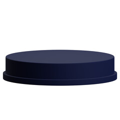 3d render of blue luxury circular podium product display element