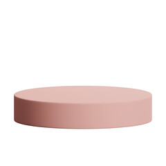 3d render of pink luxury circular podium product display element