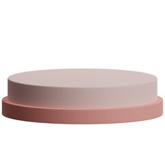 3d render of pink luxury circular podium product display element