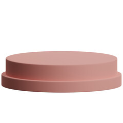 3d render of pink luxury circular podium product display element