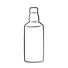Bottle outline. Cartoon. Vector illustration. Isolated on white background