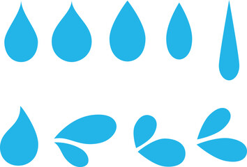 水滴のマークのセット