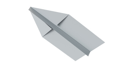 Realistic 3d render of origami plane