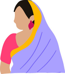 girl in purple Sari
