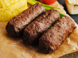 Traditional romanian grilled dish - mici or mititei