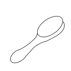 baby comb hand drawn organic line