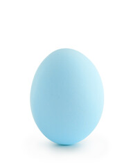 blue easter egg isolated on white background