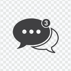 Chat icon are designed in a simple, trendy flat style.Talk bubble speech icon. Talk bubble speech logo, Chat on line symbol, app Chat Messaging business concept, black and white Vector illustration