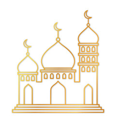 Line art style mosque design