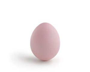 pink easter egg isolated on white background