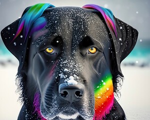 portrait of a dog (AI)