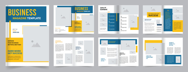 Fototapeta na wymiar Business magazine template design Professional magazine layout template
