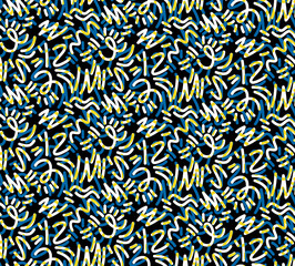 Seamless scribble pattern, striped modern pop art print.