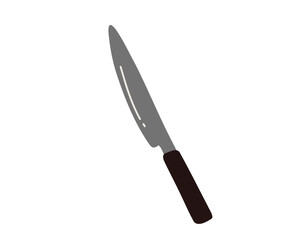 The knife is isolated on a white background. Vector illustration