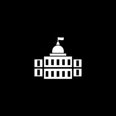  Government icon for logo, templates ,isolated on black background 