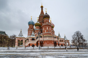 Saint Basil Cathedral on Red Square in Moscow