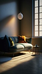 contemporary living room (AI generativa)