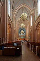 The interior of the St. Nicholas Roman Catholic Cathedral, House of Organ and Chamber Music in Kyiv, Ukraine before the accident