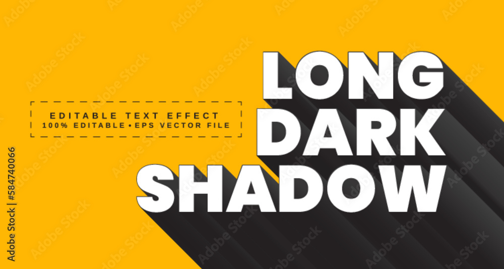 Fototapete editable text style effect - long dark shadow text style theme.