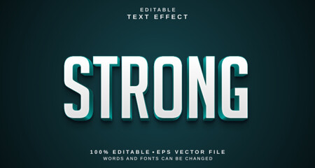 Editable text style effect - Strong text style theme.