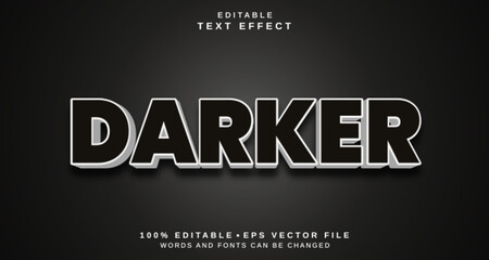 Editable text style effect - Darker text style theme.