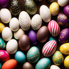 Fototapeta na wymiar multicolored easter eggs. Easter holiday