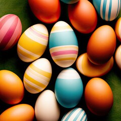 multicolored easter eggs. Easter holiday