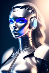 Rendering of "Futuristic Femme Fatale". Generative AI. 