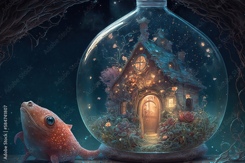 Poster Shimmering Stars and Sparkling Spells: Exploring a Fanciful Realm Generative AI