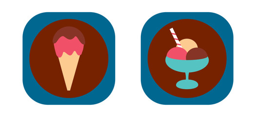 vector image set of images of desserts on a white background