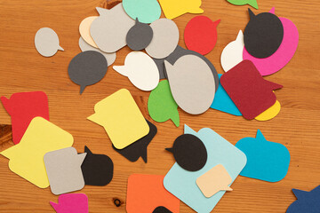 touching messaging and chatting icon. Chat concept papercut
