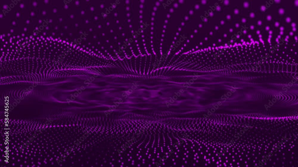 Poster purple background, abstract technology wave. abstract morphing background. futuristic science infogr