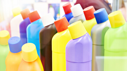 Plastic bottles for household chemicals
