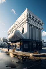 llustrative image of modern building country