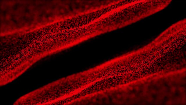 red carpet texture, Vector illustration. Trapcode Form Glowing Dots Background. Red dots particles wave pattern halftone gradient curve shape isolated on red smoke background.