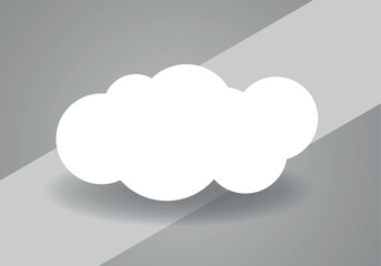 Cloud shape. Cloud icon for cloud computing web and app.