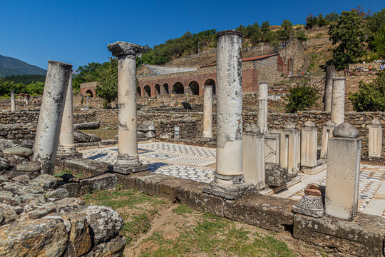 Great Basilica at Heraclea Lyncestis ancient ruins near Bitola, North Macedonia