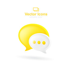 3d vector icon. Social media set. Imessage icon. Dialog symbol.