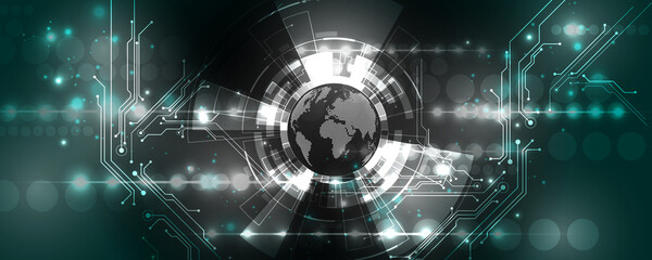 future technology cyber network circuit board background image