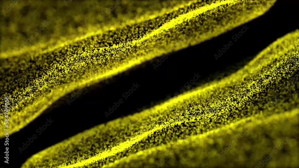 Poster Futuristic point wave. Big data. Beautiful wave shaped array of glowing dots. Hi-tech abstract waving dots particle technology background design.