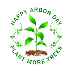National Arbor Day Vector illustration. Symbol of arboriculture, forestry, agriculture.
