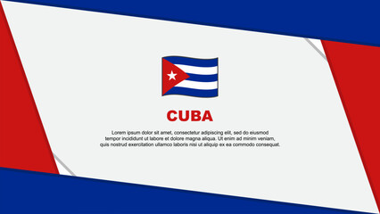 Cuba Flag Abstract Background Design Template. Cuba Independence Day Banner Cartoon Vector Illustration. Cuba Independence Day