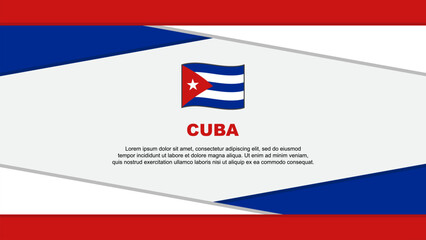 Cuba Flag Abstract Background Design Template. Cuba Independence Day Banner Cartoon Vector Illustration. Cuba Vector