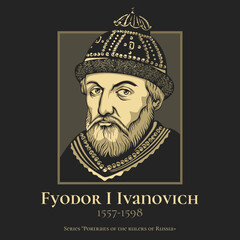 Fyodor I Ivanovich (1557-1598) also known as Feodor the Bellringer, reigned as Tsar of Russia from 1584 until his death in 1598.