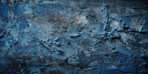 Blue plaster texture on the wall. Generative AI