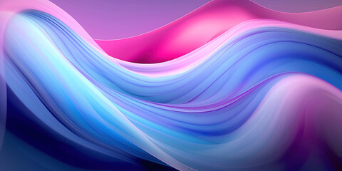 Fototapeta na wymiar abstract background with glowing colorful pink and purple and blue waves shapes, wallpaper concept, generative ai